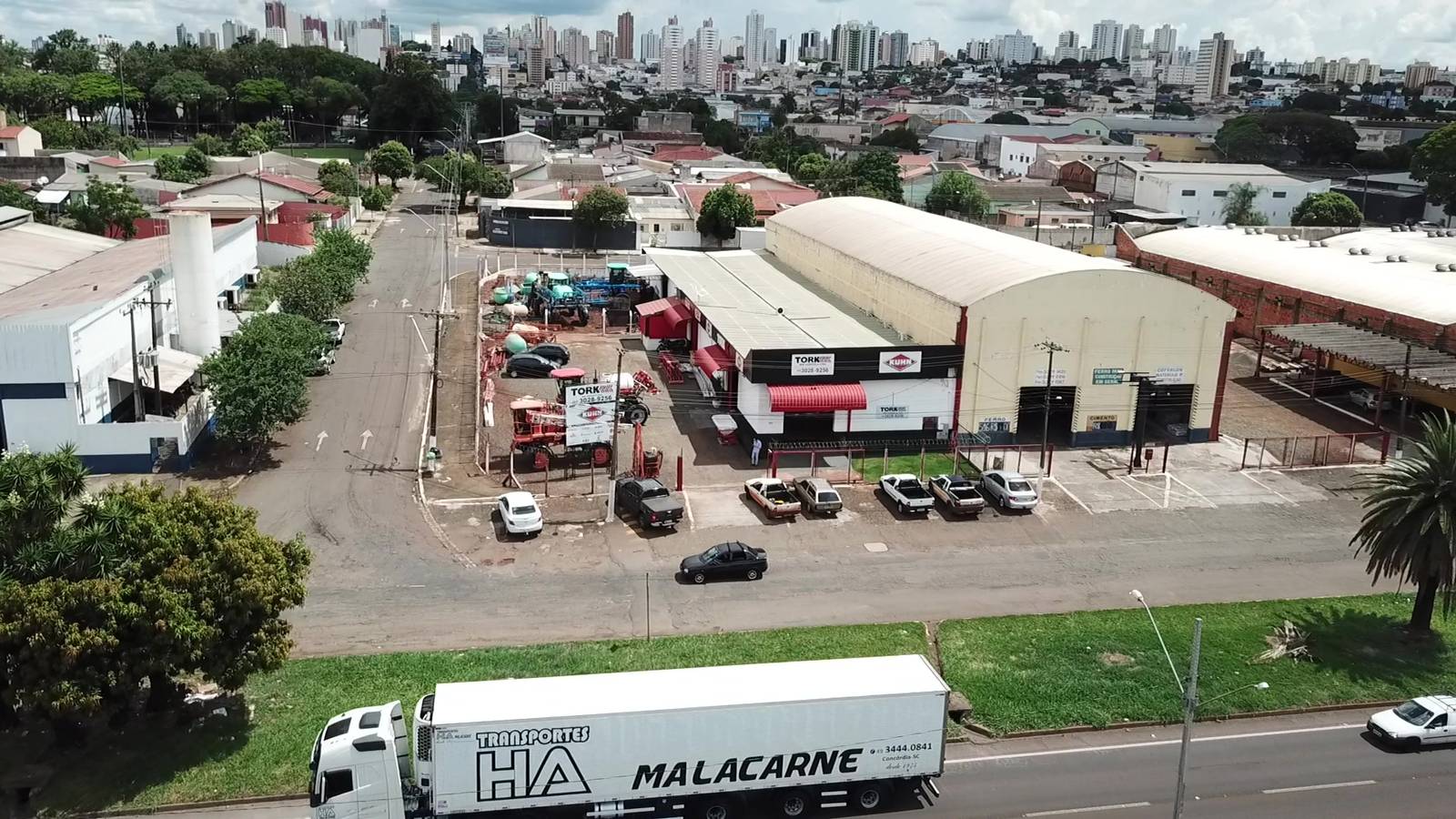 Sede da AGROTORK vista aérea, em Londrina-PR